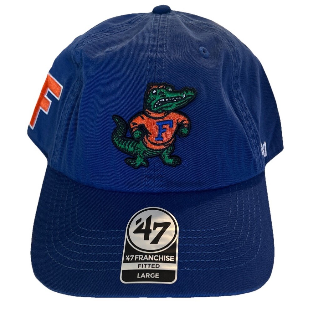 NEW Florida Gators '47 College Vault Sure Shot Classic Fitted Large Ballcap Blue